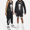 Nike Culture Of Basketball Graphic Print Crew Neck Pullover Basketball Jersey Kids Tops Black DX5515-010