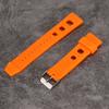 20mm Watch Band Silicone Pin Buckle Waterproof Sweat Proof Watch Strap(Orange )