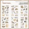 Yuezhen Retro English Text Die-Cut PET Sticker for Journals