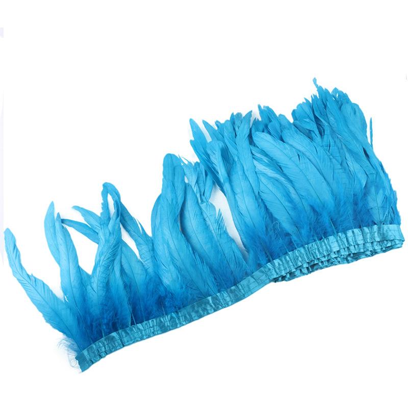 20-25Cm Dyed Cock Tail Feathers Edging Stage Show Costume Shawl Costume Accessories