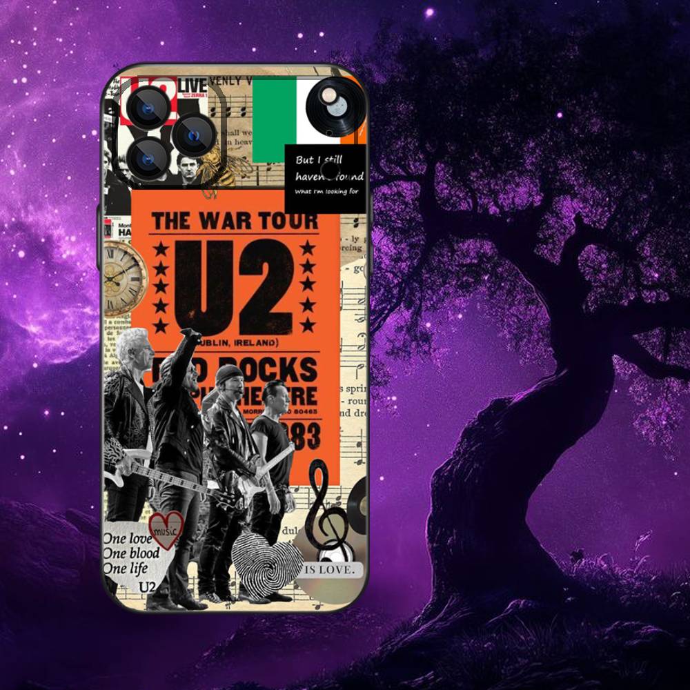Band U2 Pop Phone Case For iPhone 17,16,15,14,13,12,Pro,Max,Plus,E,SE4,Air,Mini Black Soft Box