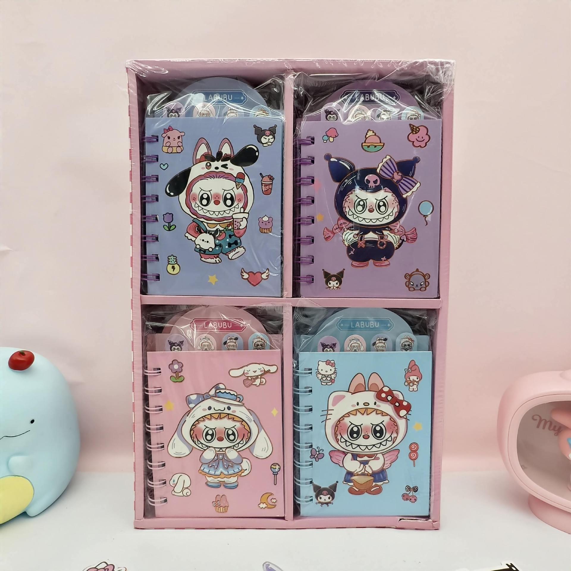 Labubu A7 Spiral-Bound Notebook: Cute Cartoon Kuromi Diary for Kids and Students