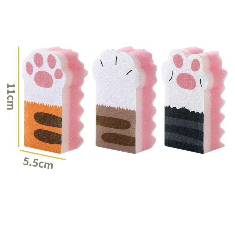 Kitchen Dishwashing Sponge Cleaning Sponges Scouring Pad Compressed Double-side Sponge Paw Dish Cloths Pot Wipe Cleaning Tools