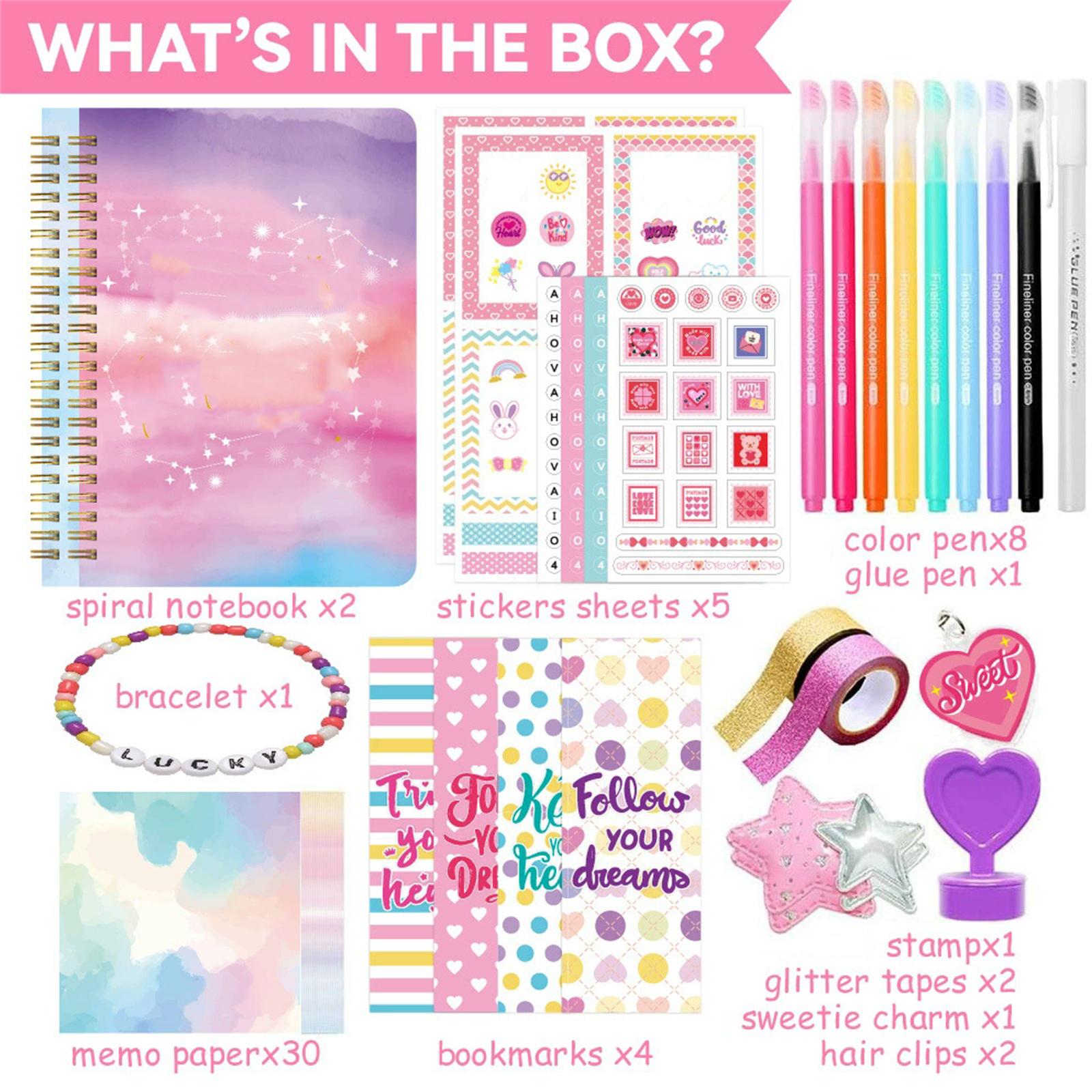 

Girls DIY Journal Set - DIY Journal Set For Teen Girls, Stationery Set, Scrapbook And Journal Supplies Set, Journal Art Craft Set1ML One Size