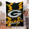 Green Bay Packers Logo Decke Outdoor Flanelldecke für Camping, Wandern, Gartenpartys, Picknick-Zubehör, Geschenk für Familie und Freunde