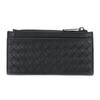 Zipper Closure Leather Wallet Card Holder Men Wallet Black 566430V46511000