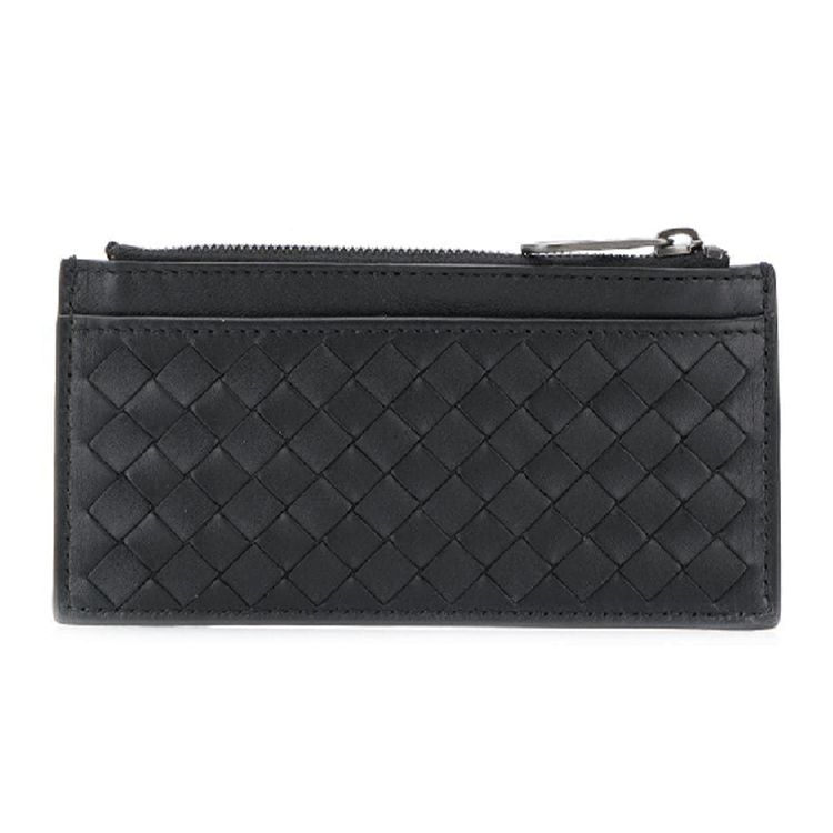 

Bottega Veneta Zipper Closure Leather Wallet Card Holder Men wallet Black 566430V46511000 Basic Set (Bag+Dust Bag)