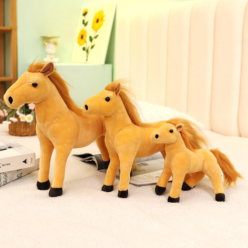 Creative Cute Imitation Horse Plush Toy Doll Pony Doll  Gift Animals  High-quality Material Birthday Christmas Gifts Home Decor