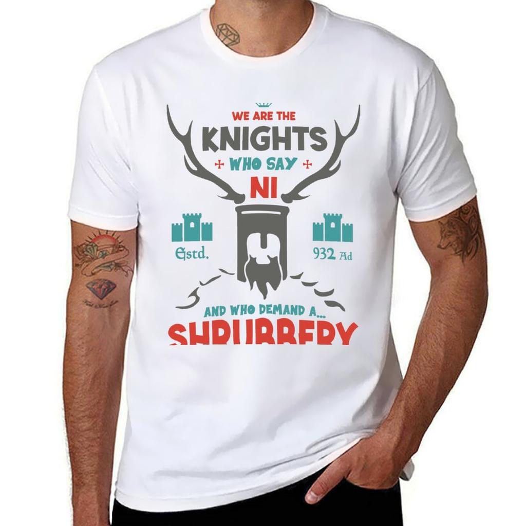 We Are The Knights Who Say Ni And Who Deunisexd A Shrubbery Tshirt Classic Graphic Short Sleeve Top