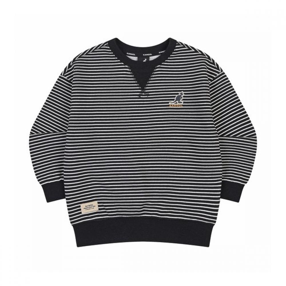 Kangol Kids Oversized Stripe Sweatshirt Black Ardcmt02050bk blacks/120