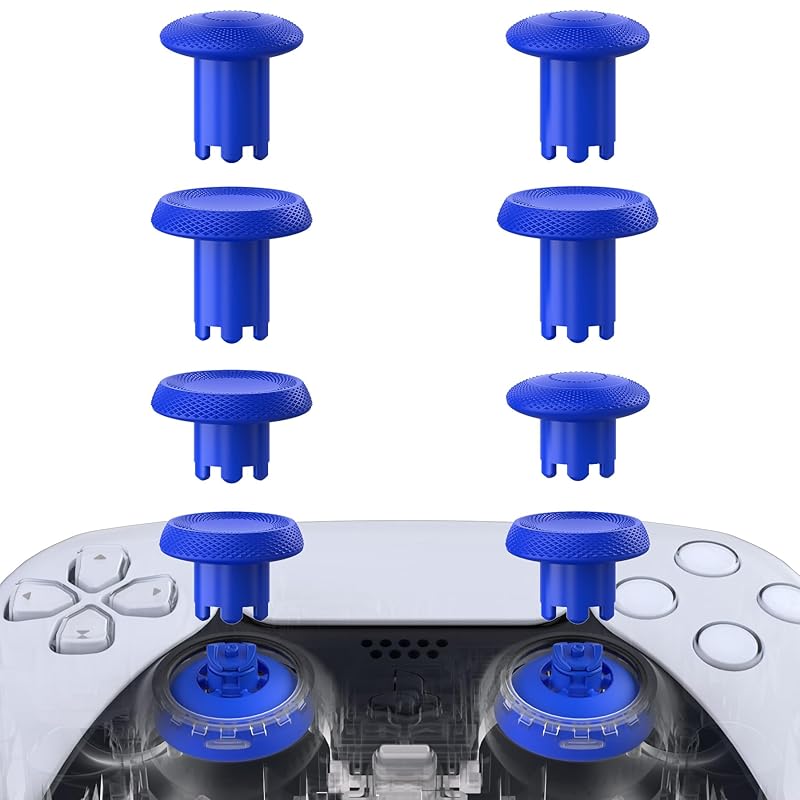 eXtremeRate ThumbsGear V3 Interchangeable Ergonomic Thumbsticks for PS5 Controller, Replacement Analog Thumb Sticks for PS4 Controller - 4 Height