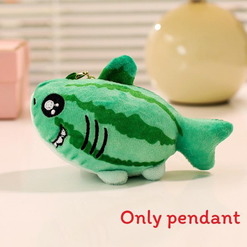 

Football Jellycat Badminton Basketball Tennis Rugby Shark Plush Toy Keychain Shark Melon