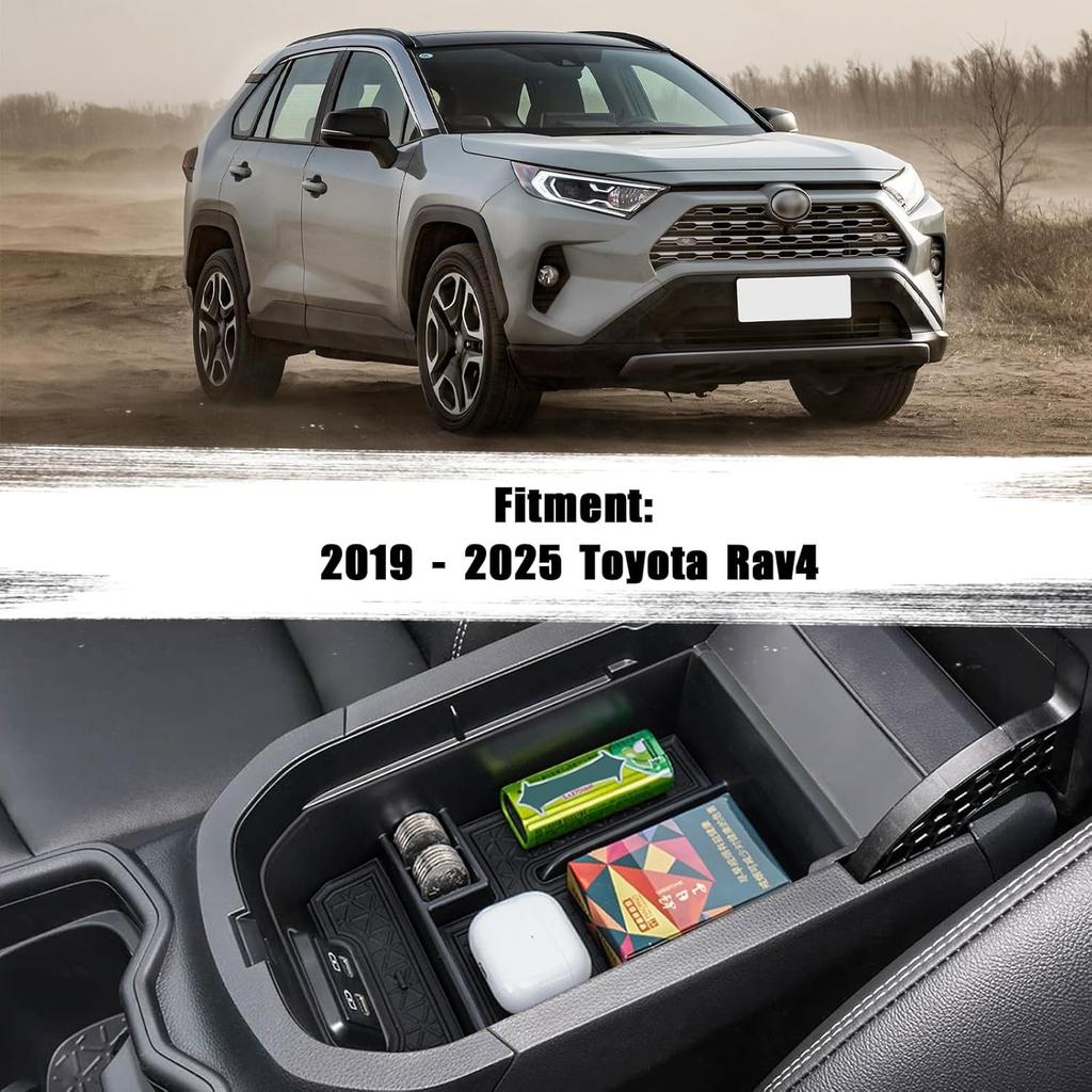 Center Console Organizer Tray Compatible with RAV4 Armrest Storage Tray