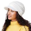 Solid Color Versatile Travel Headscarf Hat with Multicolor Brim