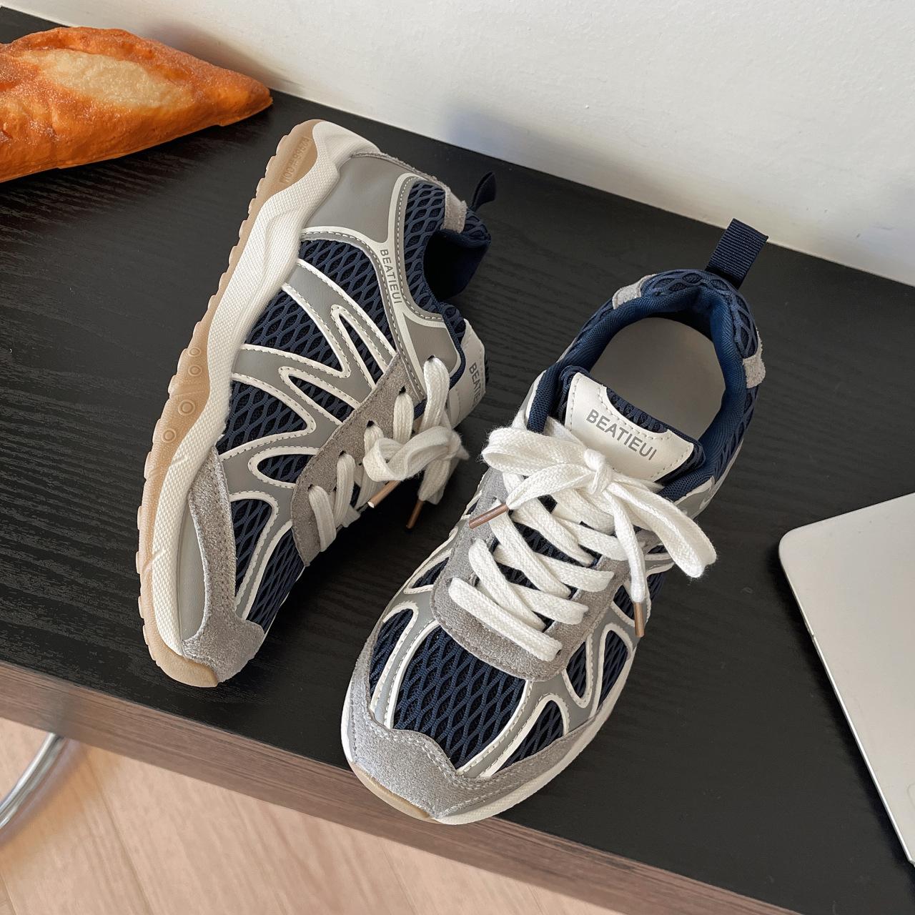 

DVIAS comfortable and breathable mesh surface not stuffy feet casual shoes women s 2025 autumn new lightweight soft-soled running women s shoes 40 синий