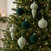 6Pcs/Set Velvet Christmas Tree Ornaments Shatterproof Christmas Decoration  Holiday Decor