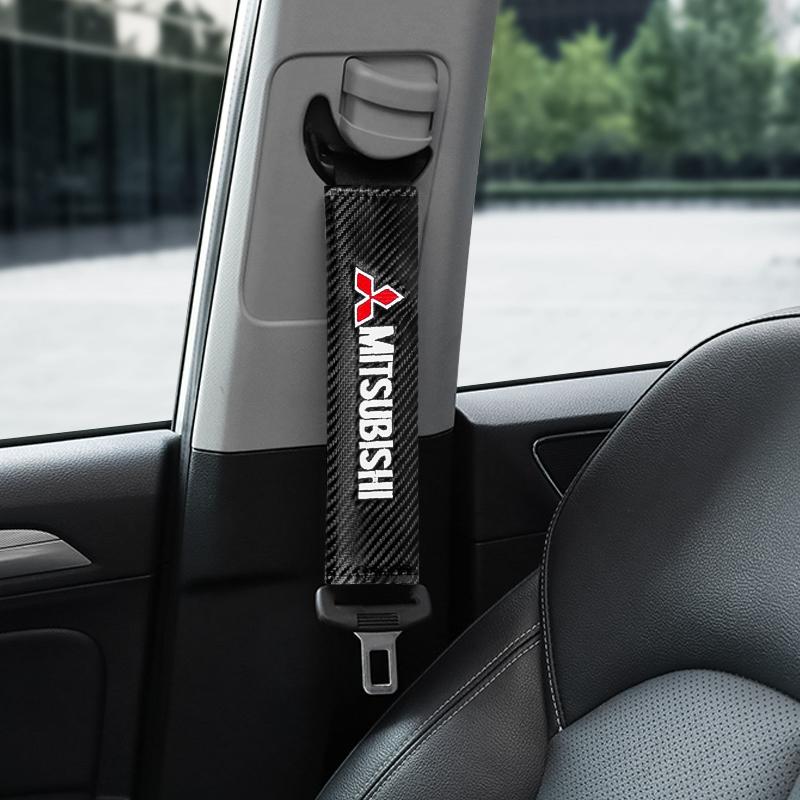 Car Shoulder Cover Cushion Seat Belt Pad Seat Belt Cover For Mitsubishi Outlander Ralliart ASX Pajero Lancer Space Star Eclipse