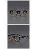 Retro Handmade Glasses for Men and Women Tortoiseshell Blue Light Glasses Large Frame Women All-match Anti-blue Light Gradient G