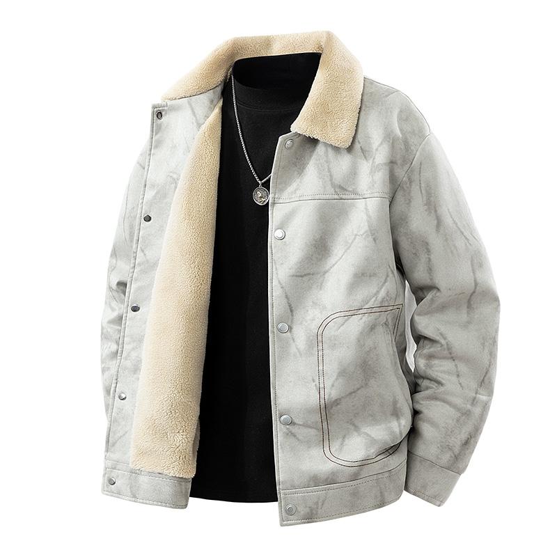 Men s Business Jacket, Casual Versatile Stand Up Collar Jacket, Executive Jacket with Fleece XXXXXL