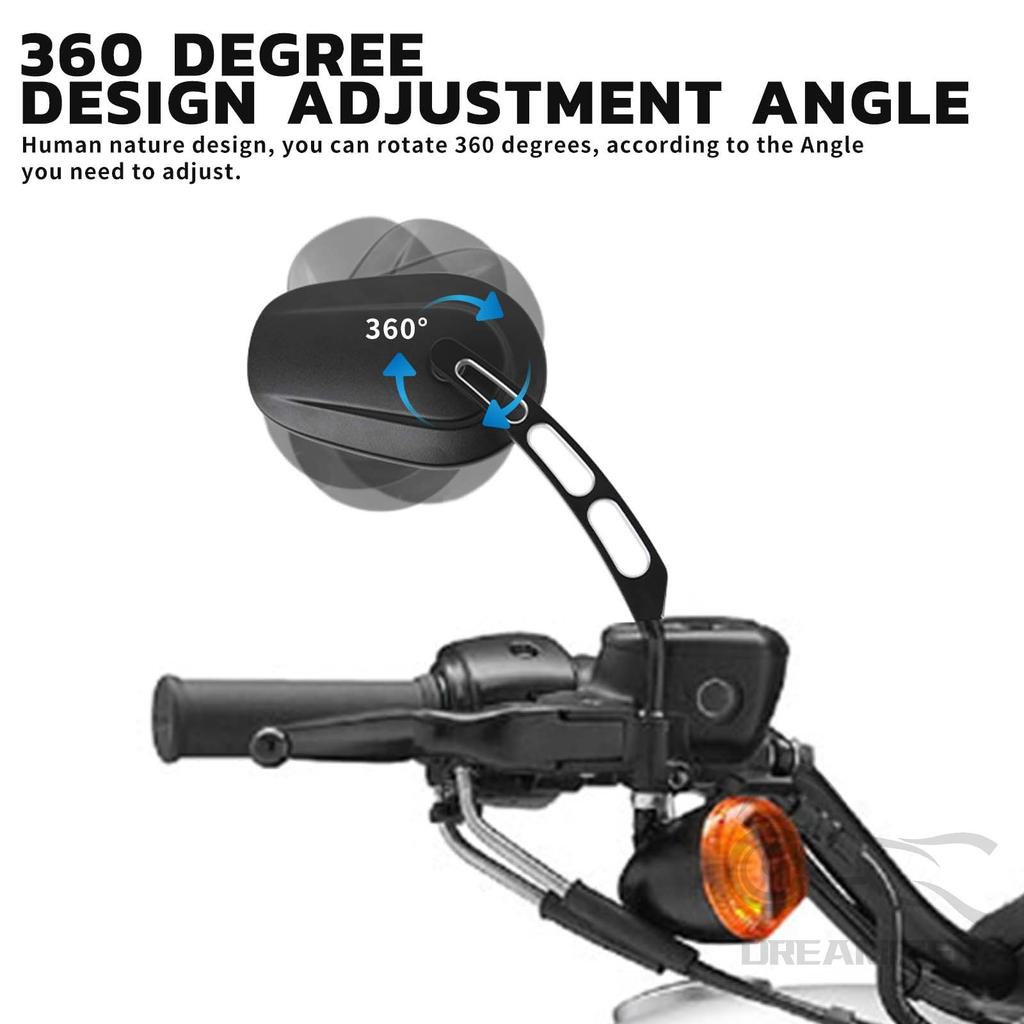 Universal Motorcycle Adjustable 8mm Rear View Rearview Side Mirrors Left Right For Harley Honda Yamaha