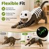 Soft Plush Halloween Cat Skeleton Hoodie Glow in Dark Pet Dino Skull Hooded Costume  Cat and Dog