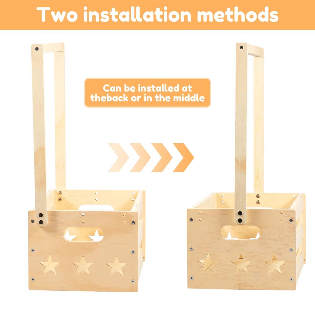 Wood Baby Shower Basket Closet Multipurpose Baby Shower Basket with organizer Baby Storage Crate Household Decorative