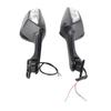 Motorcycle Rear View Mirrors with LED Turn Signal Lights Replacement for NINJA ZX10R 2011?2015