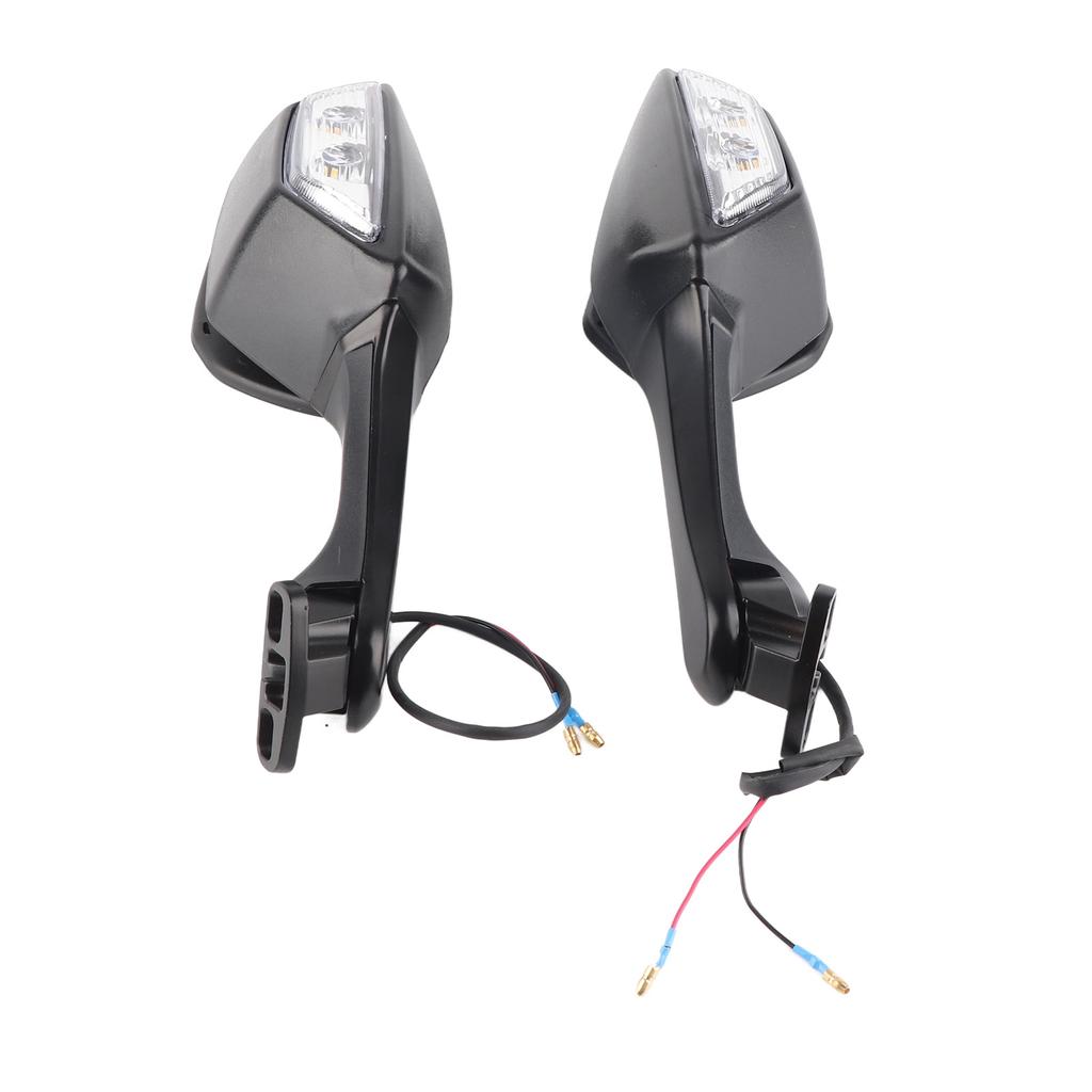 Motorcycle Rear View Mirrors with LED Turn Signal Lights Replacement for NINJA ZX10R 2011?2015