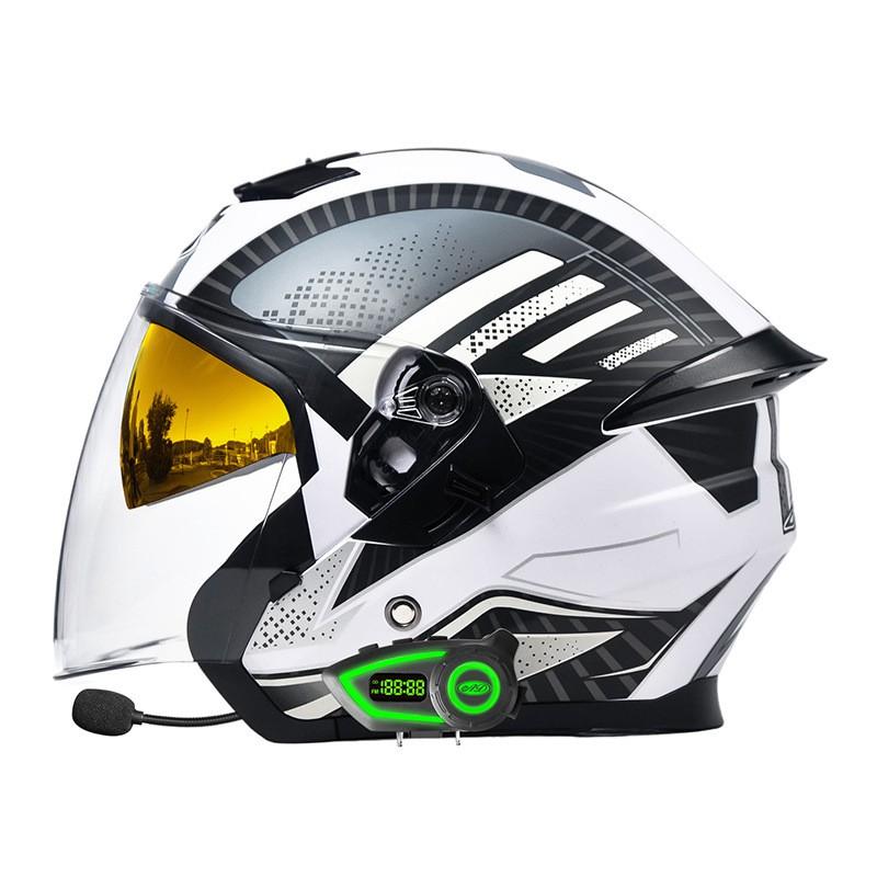 Bluetooth Gift Pack 3C Certified Half Helmet Electric Motorcycle Men Women All Season Safety