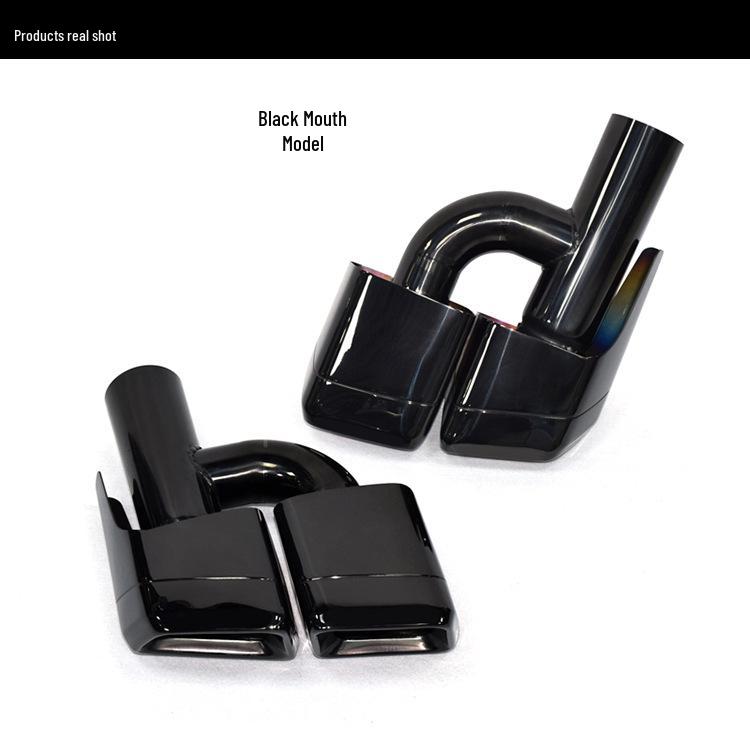 Black-Plated Quad Exhaust Tailpipe for Mercedes-Benz W212 E-Class E260/E300 AMGE63 Upgrade