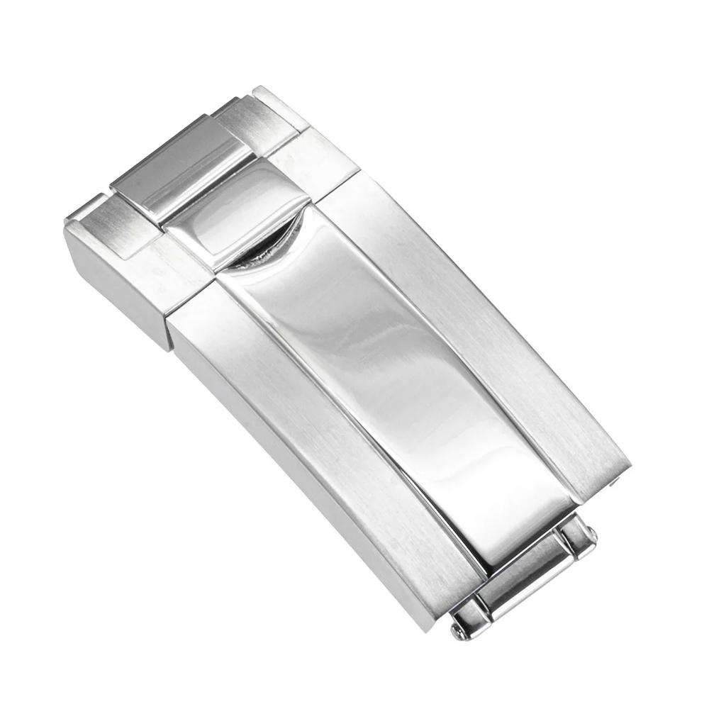 Neue Edelstahlschließe für Rolex DAYTONA SUBMARINER GMT Feinverstellung Gleitverschluss für Gummi-Uhrenarmband Schnalle Zubehör