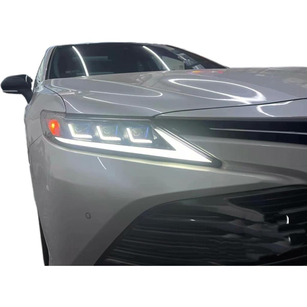 LED Headlight Assembly for 2018-2020 Toyota Camry (US Version, Three-Lens, White)