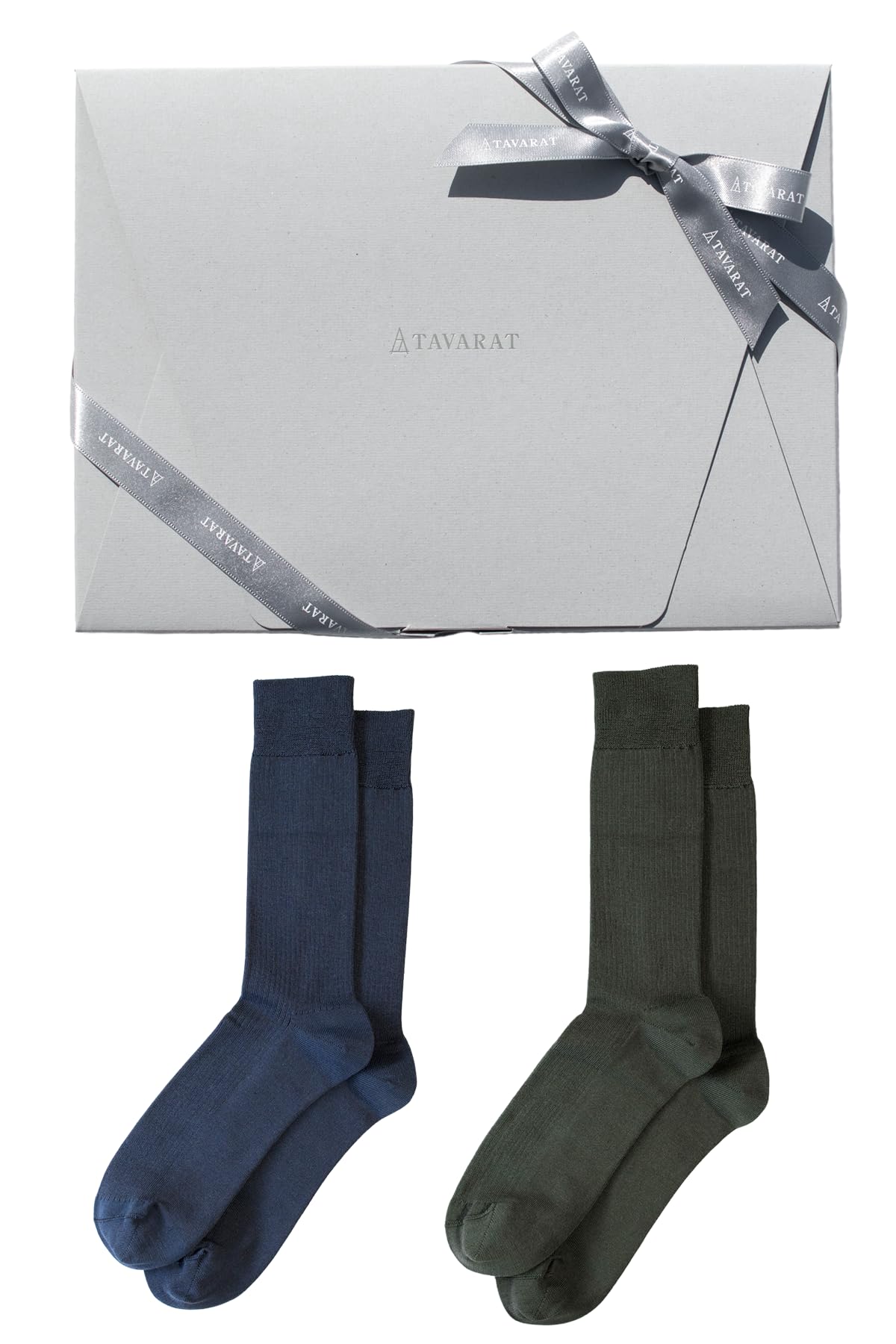 

TAVARAT Ashitano Gift Wrapping Set of Made in Crew Day Gift x Socks, Included, 2, Men s, Japan, Socks, Father s (Navy Charcoal)