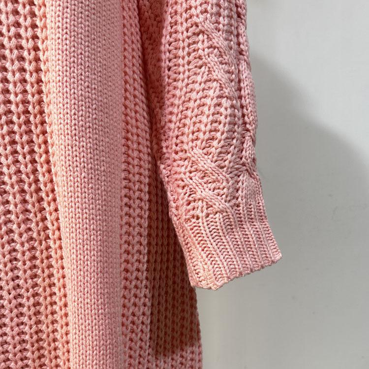 European & American Winter High-Neck Cable Knit Dress - Elegant Sweater Base Layer Long Skirt for Women