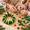 DIY Ornament Making Set Christmas Button Pendant Craft Kit for Kids Adults, Handmade Santa Hat/Bell/Gnome/Wreath Hanging Kindergarten Project