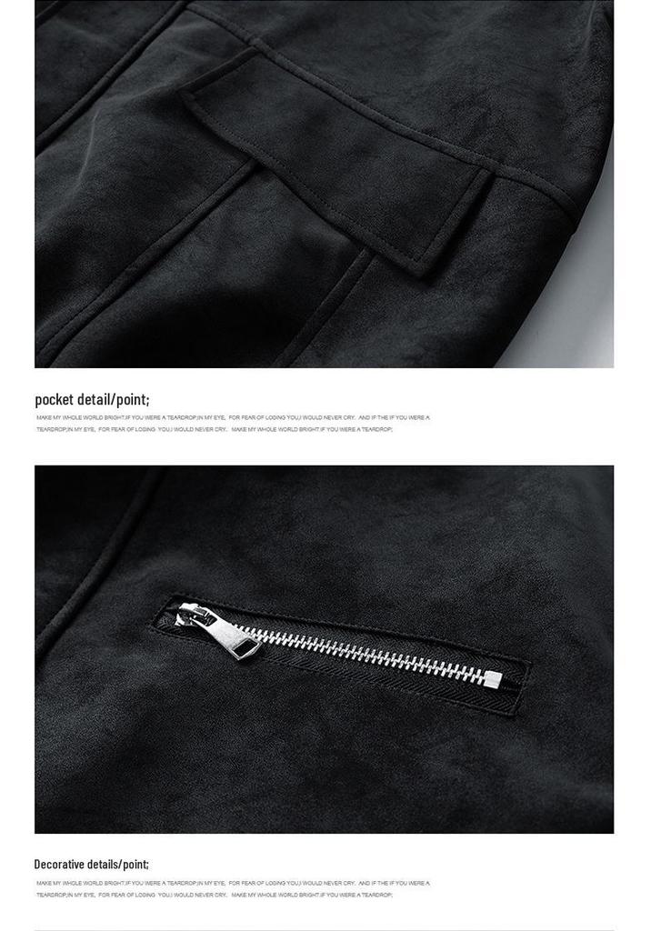 Spring & Autumn Youth Men’s Retro Leather Workwear Jacket - Japanese Hong Kong Trend