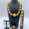 Dubai 24k Gold Plated Bridal Set Necklace Earrings Bracelet Ring India Nigeria Jewelry Four-piece Set 2026