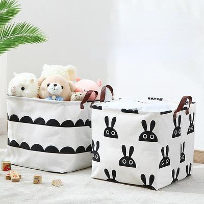 Cesta de almacenamiento plegable de algodón y lino, caja de almacenamiento de juguetes para niños, cesta de almacenamiento de artículos diversos de tela, cesta de lavado LM, 1 ud.