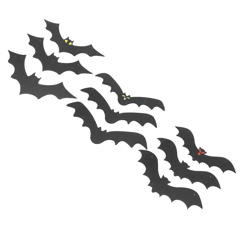 9 PCS Hanging Bats Decoration Courtyard Halloween Party Festival Flying Bats Hanging Ornaments