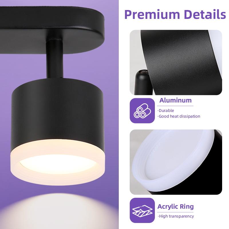 GX53 Led Ceiling Lamp 220V 3 Color Spot Lamps DownLight Replaceable Bulb Ceiling Spotlight for Living Room Kitchen Corridor