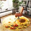 1PC Ladybugs Sunflowers Office Round Area Rug, Under Office Chairs Bedroom Living Room Home Decor, Carpet for Office -1110090