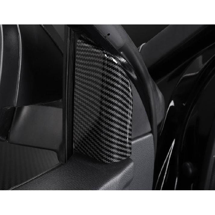 For Toyota Highlander 2017- Carbon Fiber Front door Decor Trim Cover 1pcs