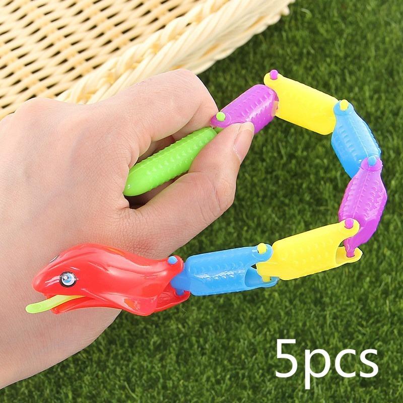 Random  5pcs Creative Snake Shape Toy Gift Mini Funny Tricky Toy