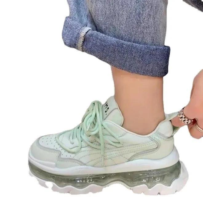 Platform Sneakers Women Breathable Beige Ladies Sports Running Shoes Tennis Female Vulcanized Shoes Sneakers Woman Spring