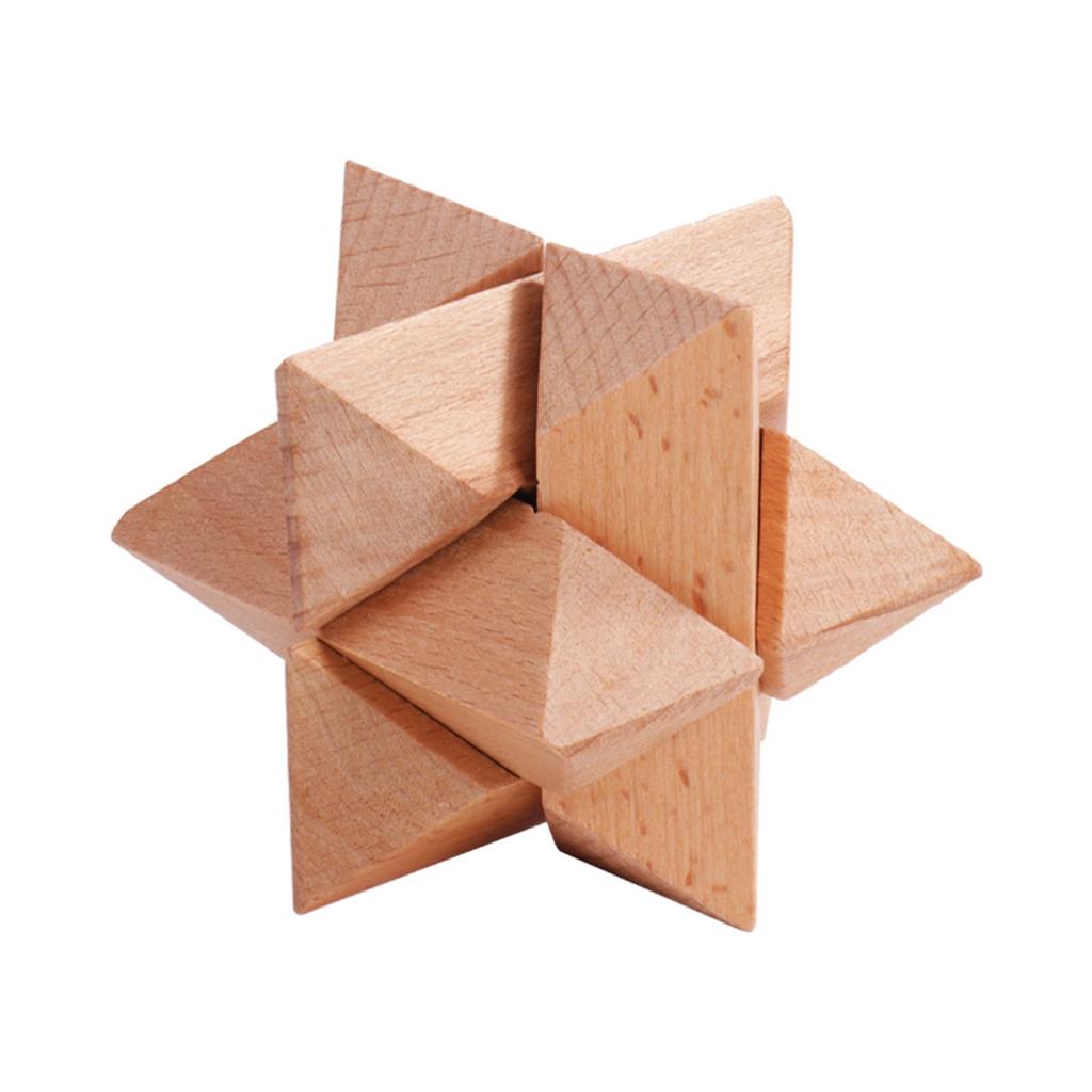 Children's Educational Gift Set: Mortise And Tenon Kongming Lock, Luban Lock, Complete Wooden Set