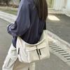 Men Solid Color Shoulder Bag Women Large Capacity Water-Repellent Commuter Crossbody Bag