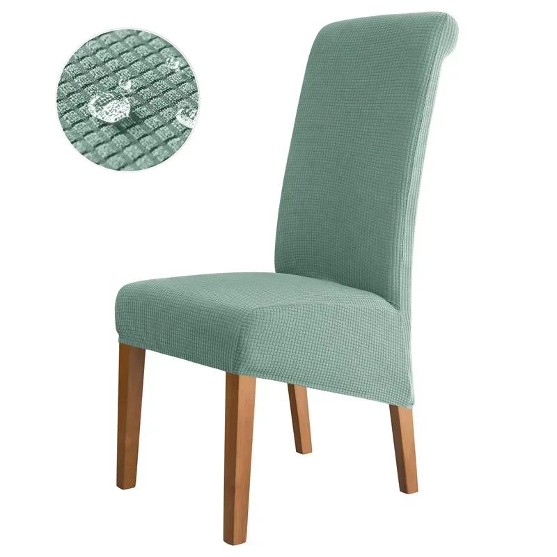 Waterproof Chair Cover Dining Room Stretch Chair Covers for M Large Chair Polar Fleece Seat Slipcovers for Party Wedding Home