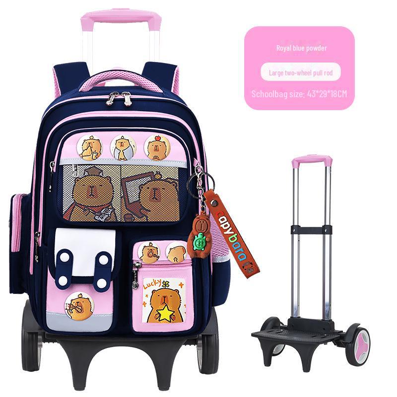 « Cartables à roulettes de grande capacité pour les élèves de 2e, 3e et 6e année - Conception Card Bara pour réduire la charge de transport »