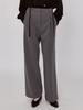 Leusejiem Classic One Tuck Wide Slacks - Gray