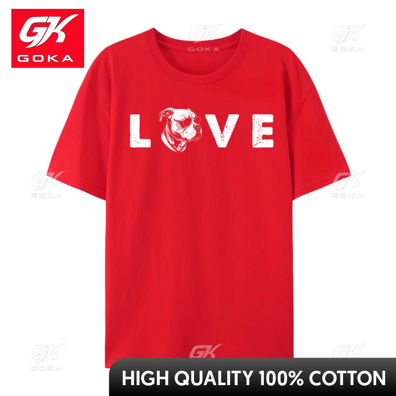 

I Love My Pitbull Dog Lover S Cute Dog Owner Paw Print TShirt Design Custom Tops Fall Crew Neck Cotton Unisexs T Shirt S